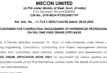 MECON Engineer Recruitment 2025 Apply Online for 85 Posts