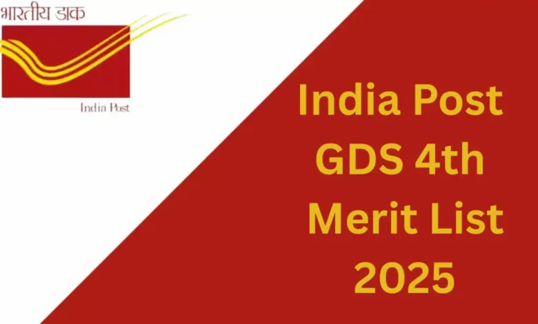 India Post GDS Recruitment 2025 4th Merit List / Result for 21413 Post