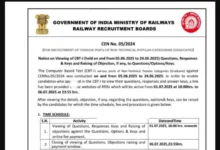 Railway RRB NTPC Answer Key 2025 Released, Check Now