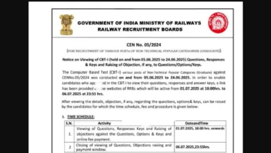 Railway RRB NTPC Answer Key 2025 Released, Check Now