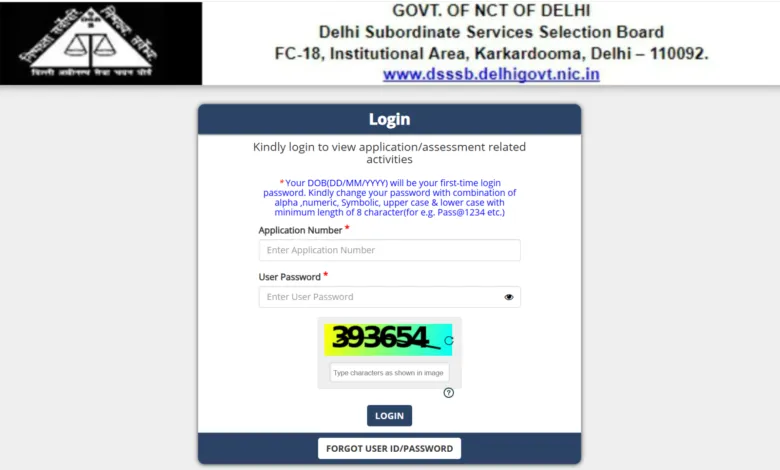 Delhi DSSSB Various Post Exam Admit Card, Exam Schedule 2025