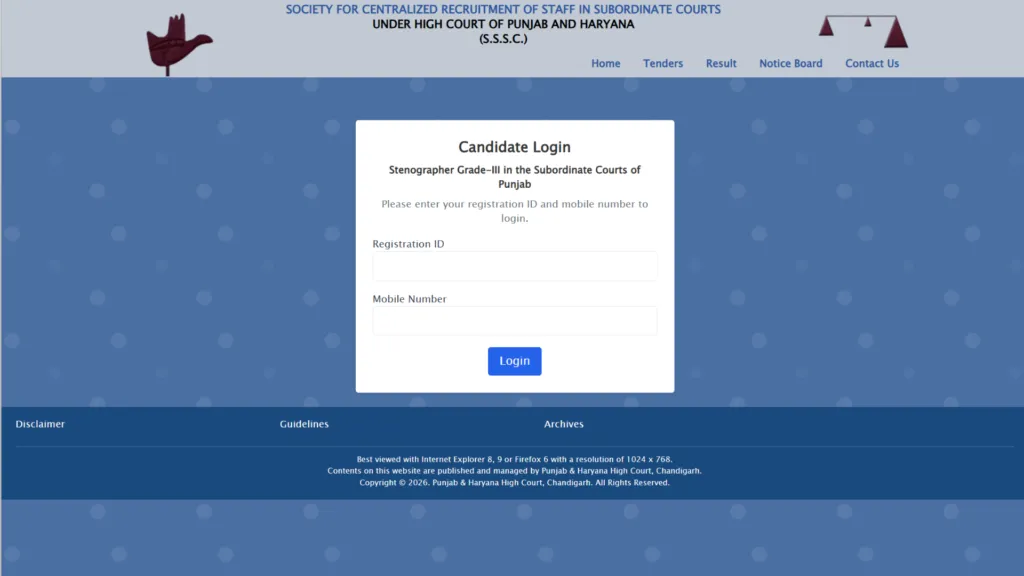 Punjab and Haryana High Court Stenographer Recruitment 2025 Download Exam Date and Admit Card for 478 Posts