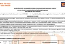 Bank of Baroda LBO Recruitment 2025 Notification PDF Out, Apply Online for 2500 Posts