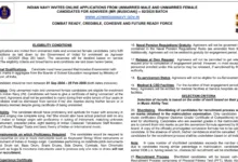 Indian Navy Agniveer MR Musician Recruitment 2025 Notification Released and Apply Online