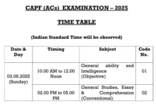 UPSC CAPF Assistant Commandant (AC) Recruitment 2025 Download Exam Date and Admit Card for 357 Posts