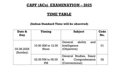 UPSC CAPF Assistant Commandant (AC) Recruitment 2025 Download Exam Date and Admit Card for 357 Posts