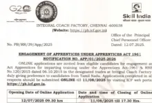 Railway ICF Apprentice Recruitment 2025 Notification Released and Apply Online for 1010 Posts