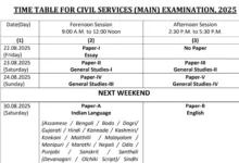 UPSC Civil Services IAS Pre / Forest Service IFS Recruitment 2025 Download Pre Exam Admit Card for 1129 Post