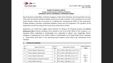 BDL Recruitment 2025 Apply Online for 212 Trainee Engineer, Trainee Officer and Other Posts