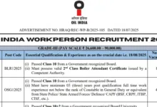 OIL India Workpersons Recruitment 2025 Apply Online for 262 Grade III, V and VII Posts