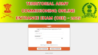 Territorial Army Officer Exam Answer Key 2025 Released, Check Now