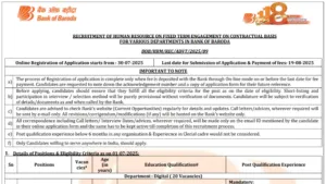 Bank of Baroda Specialist Officers (SO) Recruitment 2025 Notification Released and Apply Online for 330 Posts