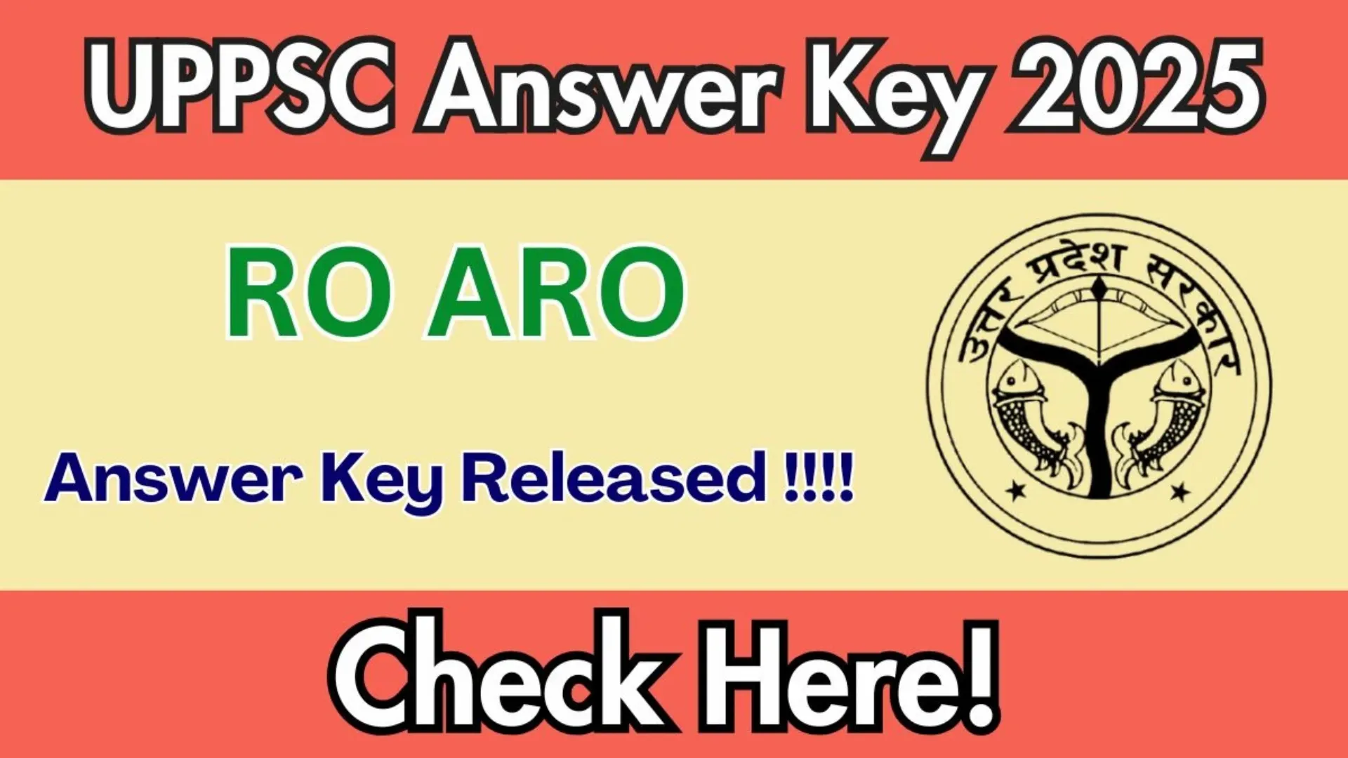 UPPSC RO/ARO 2023 Answer Key 2025 Released, Check Now