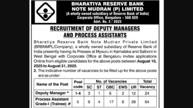BRBNMPL Deputy Manager and Process Assistant Grade-I Recruitment 2025 Notification Released and Apply Online