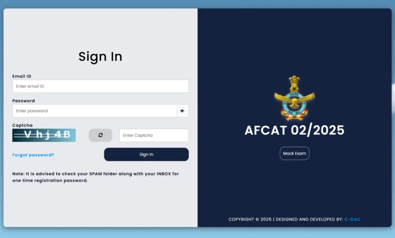 Indian Airforce AFCAT 02/2025 Exam Date and Admit Card Released, Download Now