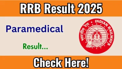 Railway RRB Paramedical Staff Categories CEN 04/2024 Result 2025 Released, Download PDF