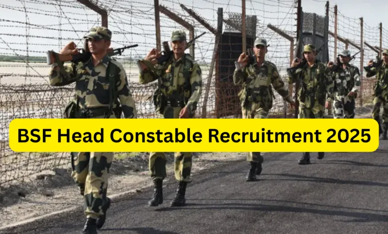 BSF Head Constable (RO/RM) Recruitment 2025 Notification Released for 1121 Posts, Apply Online