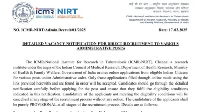 ICMR-NIRT Recruitment 2025 Notification Released and Apply for Assistant, LDC and UDC Clerks Posts