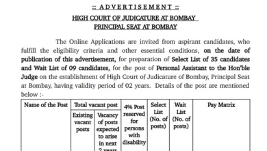 Bombay High Court PA Recruitment 2025 Notification
