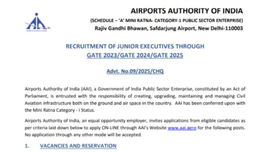 AAI Junior Executive Recruitment 2025 Notification Released for 976 Posts, Apply Online
