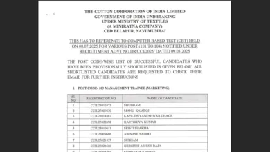 Cotton Corporation of India (CCI) Exam Result 2025 Released for 147 Various Posts, Download PDF