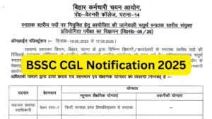 BSSC CGL Recruitment 2025 Notification Released and Apply Online for 1481 Posts