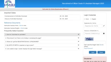 PFRDA Assistant Manager Exam Admit Card 2025 Released, Download Now