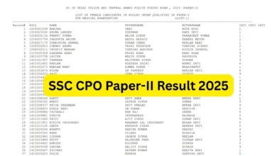 SSC CPO Paper II Result 2025 Declared, Download Merit List & Cutoff PDF