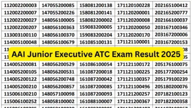 AAI Junior Executive ATC Result 2025 Released for 309 Posts, Download PDF