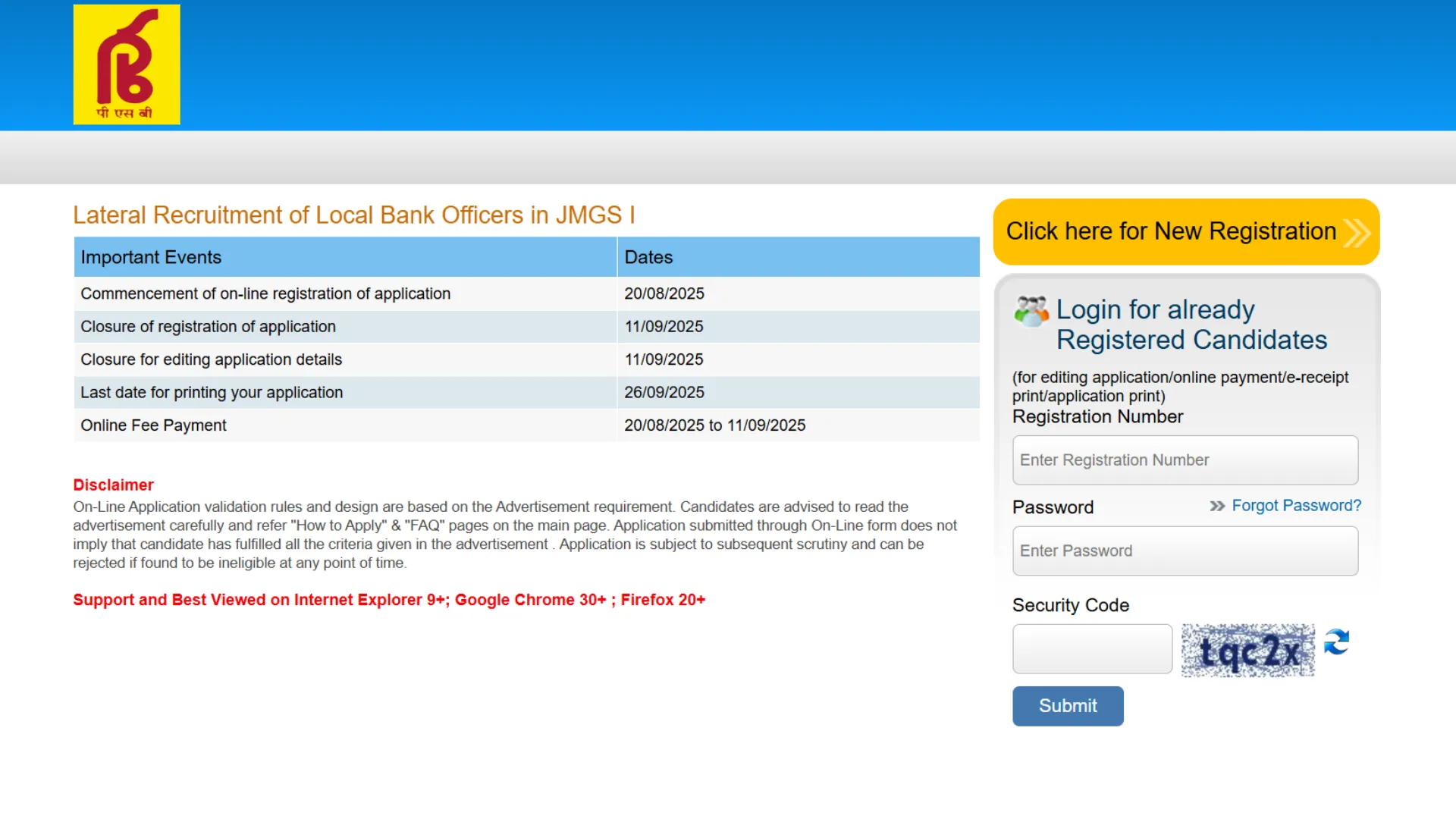 Punjab and Sind Bank Local Bank Officers (LBO) Recruitment 2025 Notification Released and Apply Online for 750 Posts
