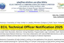 ECIL Technical Officer Recruitment 2025 Notification Released for 160 Posts, Apply Online