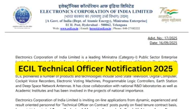 ECIL Technical Officer Recruitment 2025 Notification Released for 160 Posts, Apply Online