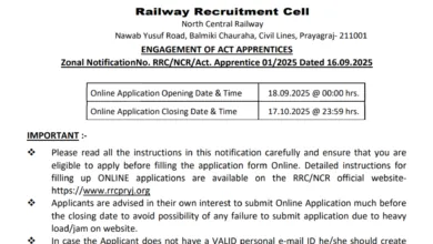Railway RRC NCR Apprentice Recruitment 2025 Notification Released for 1763 Posts, Apply Online