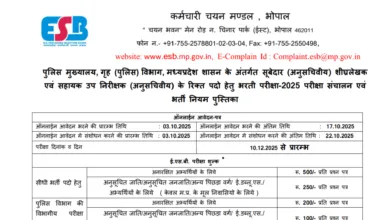 MP Police ASI and Subedar Recruitment 2025 Notification Released for 500 Posts, Apply Online