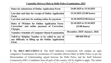 Delhi Police Constable (Driver) Recruitment 2025 Notification Released for 737 Posts, Apply Online