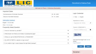 LIC Assistant Engineer & AAO Specialist Exam Admit Card 2025 Released, Download Now