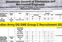 Indian Army DG EME Group C Recruitment 2025 Notification Released for 194 Various Posts, Apply Offline
