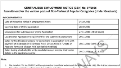 Railway RRB NTPC 12th Level (Under Graduate) Recruitment 2025 Notification Released for 3058 Posts, Apply Online