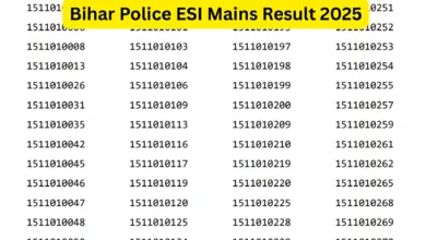 BPSSC Bihar Police Enforcement Sub Inspector (ESI) Exam Result 2025 Released, Check Now
