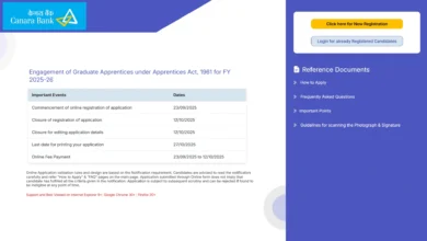 Canara Bank Apprentice Recruitment 2025 Notification Released and Apply Online for 3500 Posts