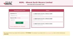 BEML Various Posts Exam Admit Card 2025 Released, Download Now