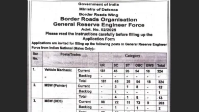 BRO MSW & Vehicle Mechanic Recruitment 2025 Notification Released for 542 Posts, Apply Offline