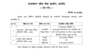 RPSC Junior Legal Officer Exam Date & Admit Card 2025 Released, Check Now