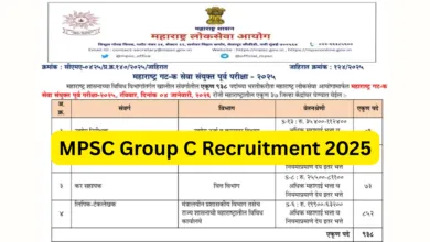 MPSC Group C Recruitment 2025 Notification Released for 938 Various Posts, Apply Online