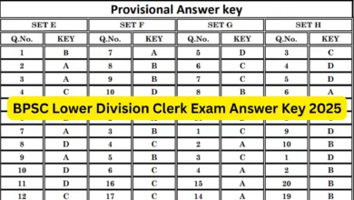 Bihar BPSC Lower Division Clerk (LDC) Exam Answer Key 2025 Released, Check Now