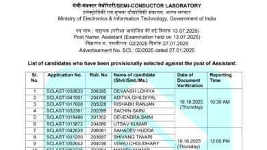 Semi Conductor Laboratory (SCL) Assistant Exam Result 2025 Released, Download PDF