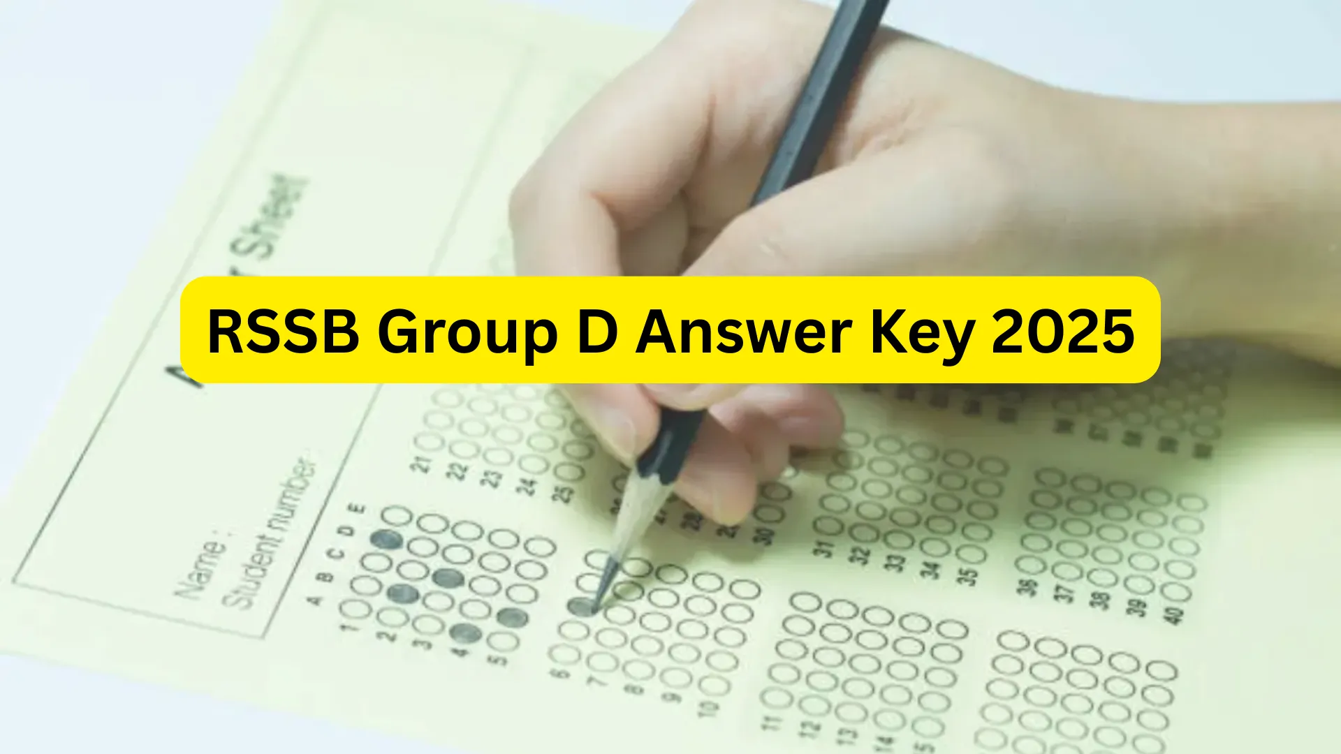 Rajasthan RSSB Group D (53749 Posts) Answer Key 2025 Released, Check From This Link