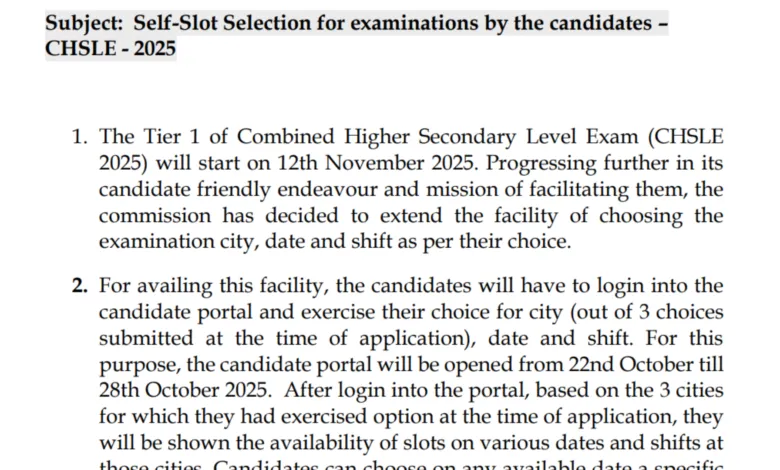 SSC CHSL Exam Date and Admit Card 2025 Released, Check Now