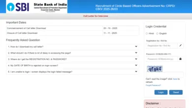 SBI Circle Based Officers (CBO) Recruitment 2025 Download Exam Date and Admit Card for 2964 Posts