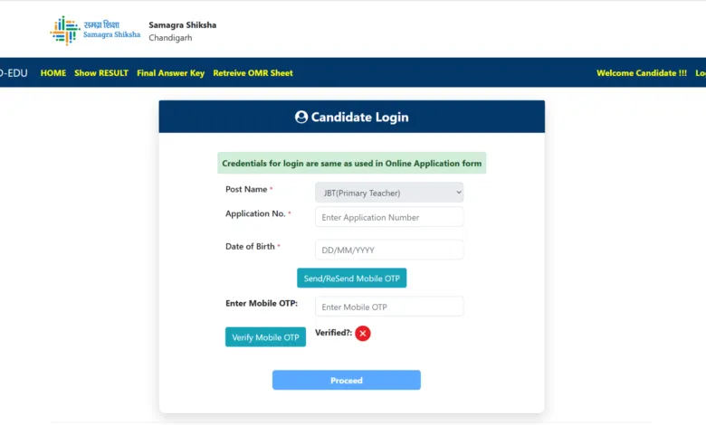 Chandigarh JBT Teacher Exam Result 2025 Released, Check From This Link